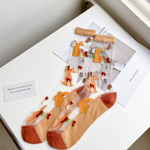 Garden Party Sheer Socks – Detail View 6