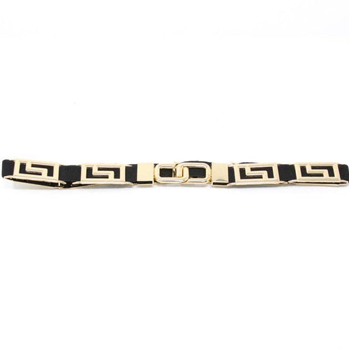 German Fuentes chain-link stretch belt in black