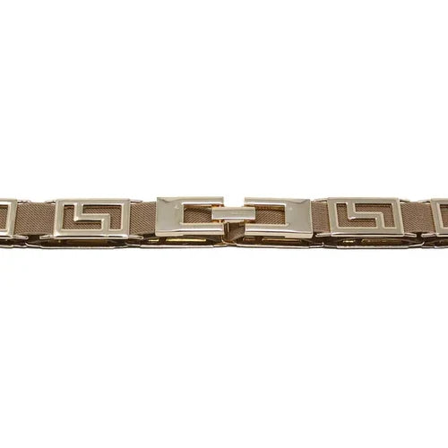 German Fuentes chain-link stretch belt in taupe