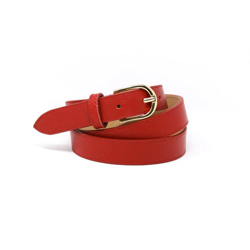 German Fuentes genuine leather belt in red