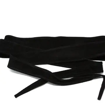 German Fuentes genuine suede wrap belt in black