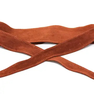 German Fuentes genuine suede wrap belt in rust