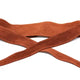 German Fuentes genuine suede wrap belt in rust