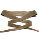German Fuentes genuine suede wrap belt in taupe