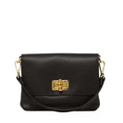 German Fuentes genuine Italian leather clutch and crossbody bag in black