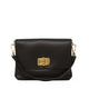 German Fuentes genuine Italian leather clutch and crossbody bag in black