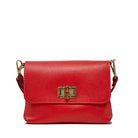 German Fuentes genuine Italian leather clutch and crossbody bag in red