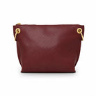 German Fuentes genuine Italian leather crossbody bag in burgundy