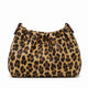German Fuentes genuine leather crossbody bag with leopard print cowhide texture