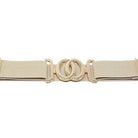 German Fuentes metallic buckle stretch belt in gold