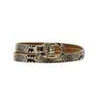 German Fuentes snake print wrap belt in taupe, alternate view