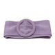 German Fuentes suede belt with circle buckle in lilac