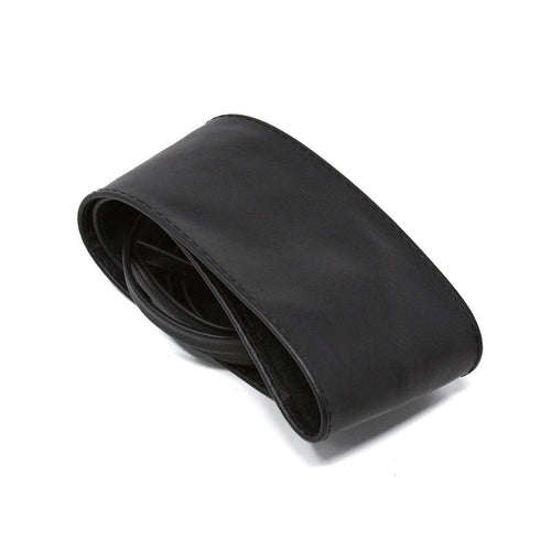 German Fuentes thin leather wrap belt in black