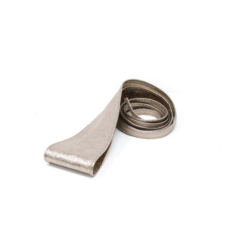 German Fuentes thin leather wrap belt in bronze