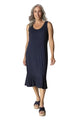 Habitat Eyelet Blooms Dress in Midnight navy, relaxed sleeveless tank dress with eyelet flounce hem
