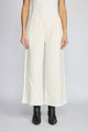 Habitat Featherlux Knit Crossroads Pant in ivory, a wide-leg cropped knit pant, styled with black ankle boots