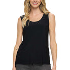 High-Low Reversible Tank in Black, front view