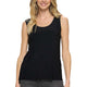 High-Low Reversible Tank in Black, front view