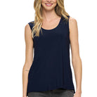 High-Low Reversible Tank in Navy, front view