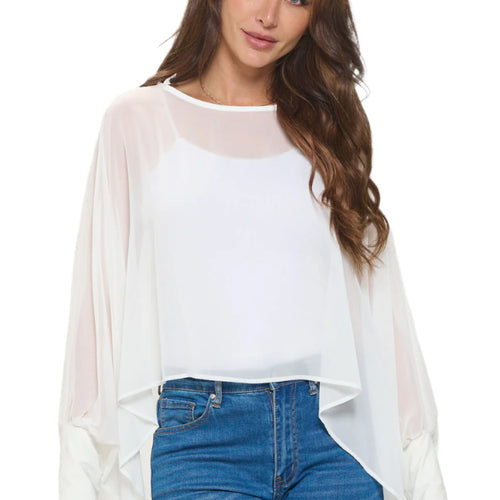 Last Tango Chiffon Topper in Ivory – Ella Where She Shops