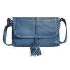 Latico Freya leather crossbody bag with whipstitch trim and tassel, alternate view