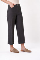 Lisette L Charlene 26" Wide Crop in ivory and charcoal, back view