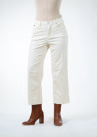 Lisette L Charlene 26" Wide Crop in ivory and charcoal, front view