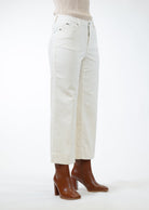 Lisette L Charlene 26" Wide Crop in ivory and charcoal, side view