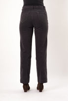Lisette L Woven Charlene Corduroy 30" Straight Pant in charcoal, front alternate view