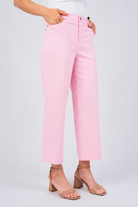 Lisette L Hampton 26" Wide Crop with Scallop Pocket in pink, front alternate view