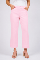 Lisette L Hampton 26" Wide Crop with Scallop Pocket in pink, front view