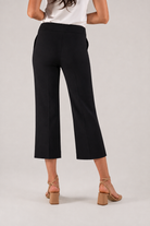 Lisette L Kathryne Crop Pant with Pockets in black and white, side view