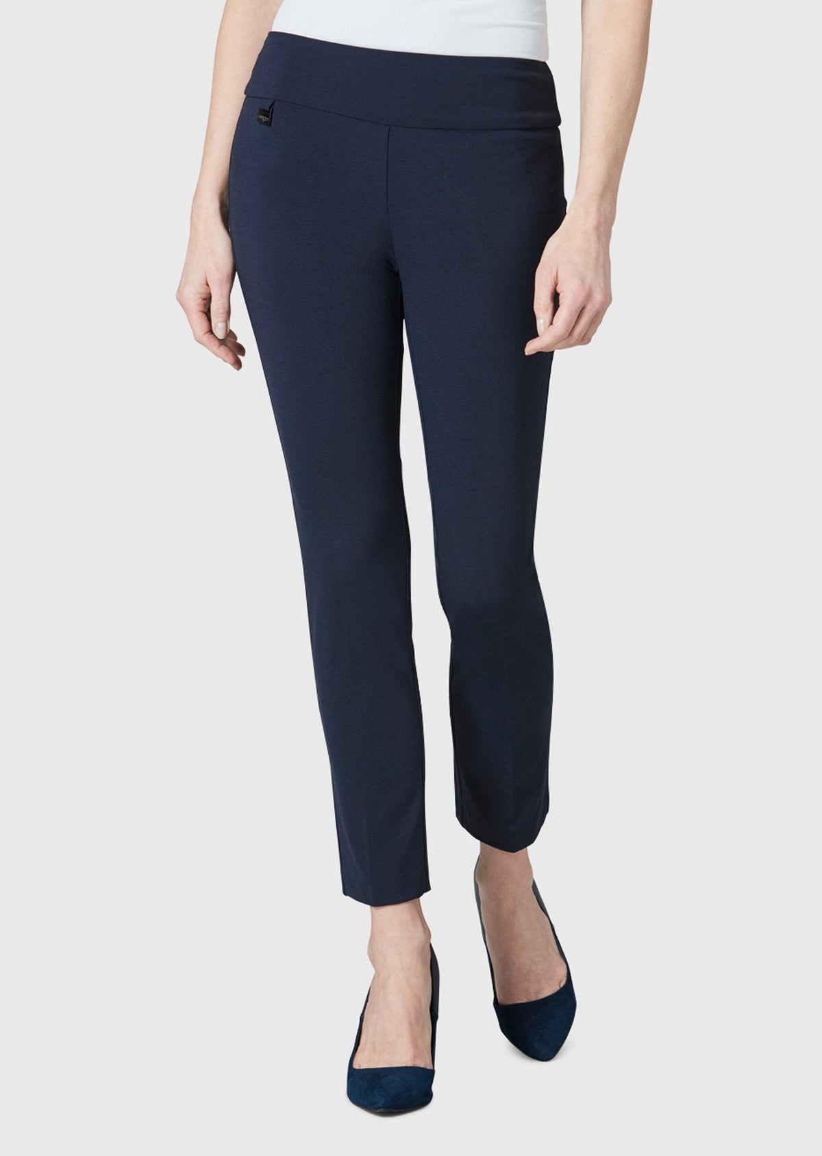 Lisette L Kathryne 28" Ankle Pant in black and navy, front alternate view