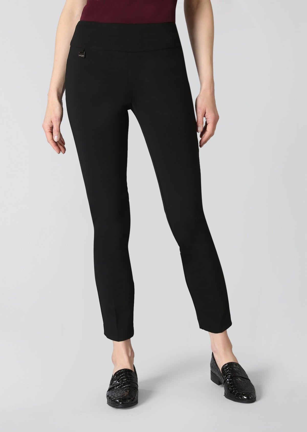 Lisette L Kathryne 28" Ankle Pant in black and navy, front view