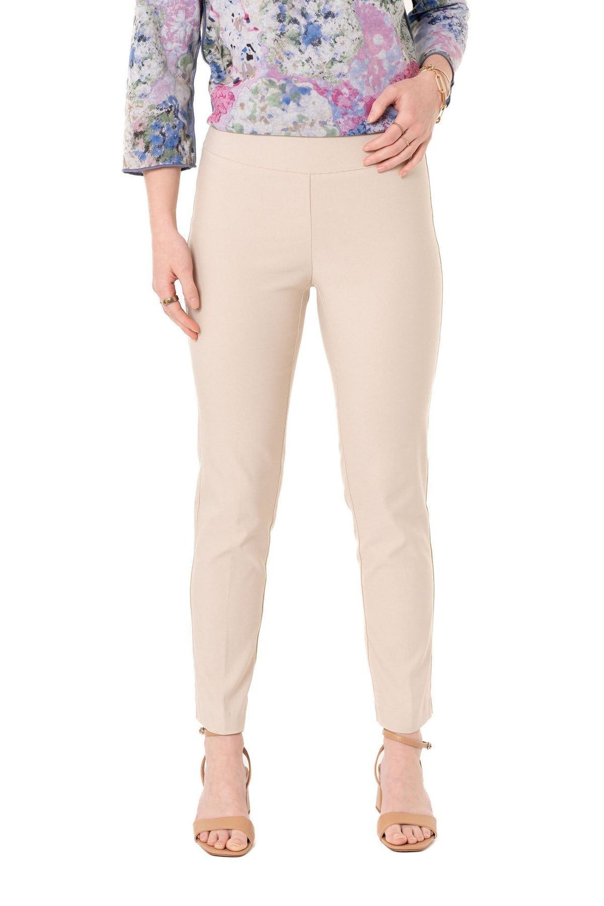 Lisette L Milan Ankle Pant in ecru, side view