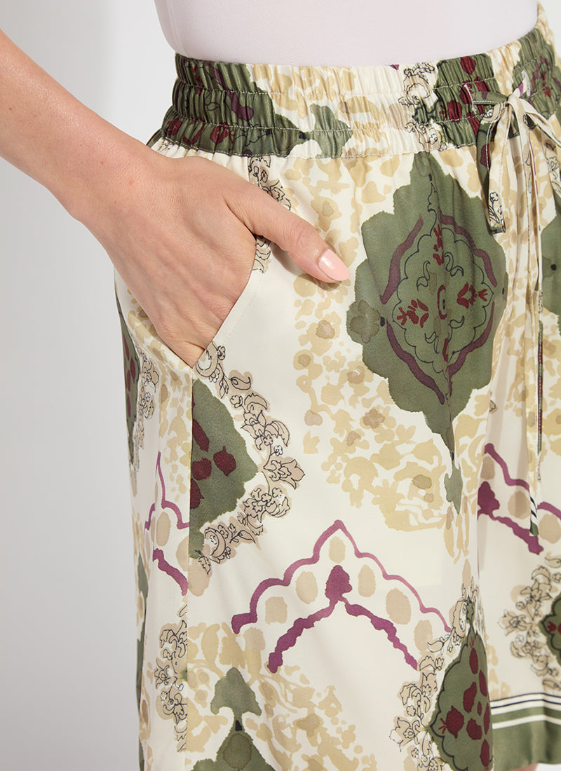 Lysse Adhara boxer short in artful scarf print, alternate view