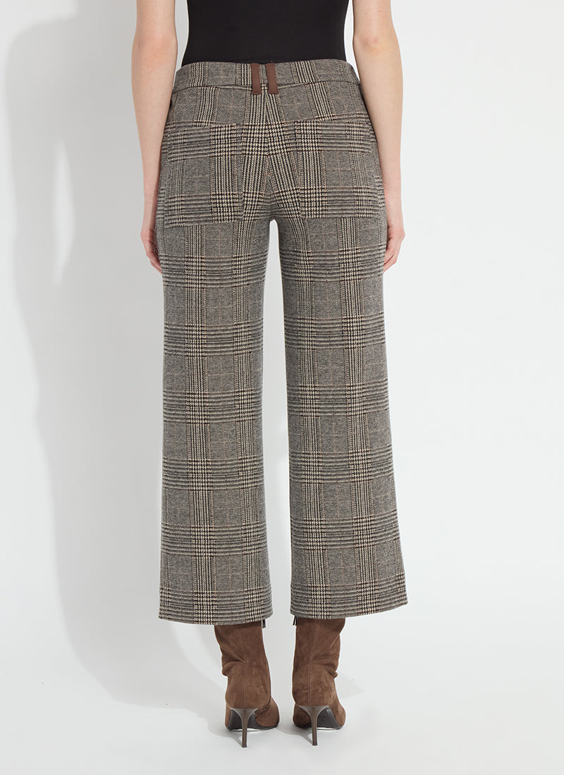 Lysse Aisling Ponte Ankle Pant in Cambridge Boheme Plaid, back view