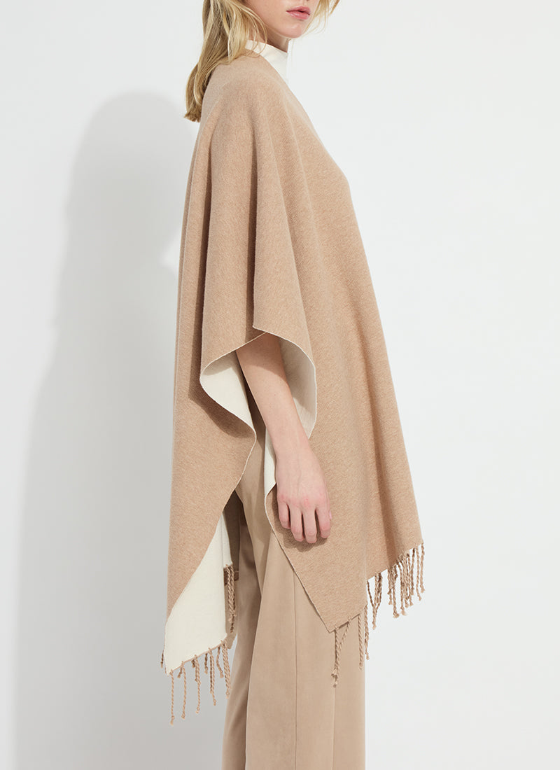 Lysse Basilia Double Face Reversible Wrap in Warm Biscuit Buttercream, side view