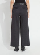 Lysse Denver Hi Waist Wide Leg Printed Ponte in Midnight Manor Plaid, back view