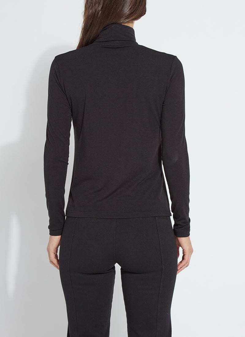 Lysse Essential Longsleeve Turtleneck in Black, back view