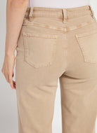 Back view of the Lysse Iris wide leg everyday denim in desert khaki