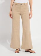 Lysse Iris wide leg everyday denim in desert khaki, alternate view