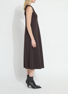 Lysse Maurelle Neoprene Seamed Dress in Double Espresso, side view