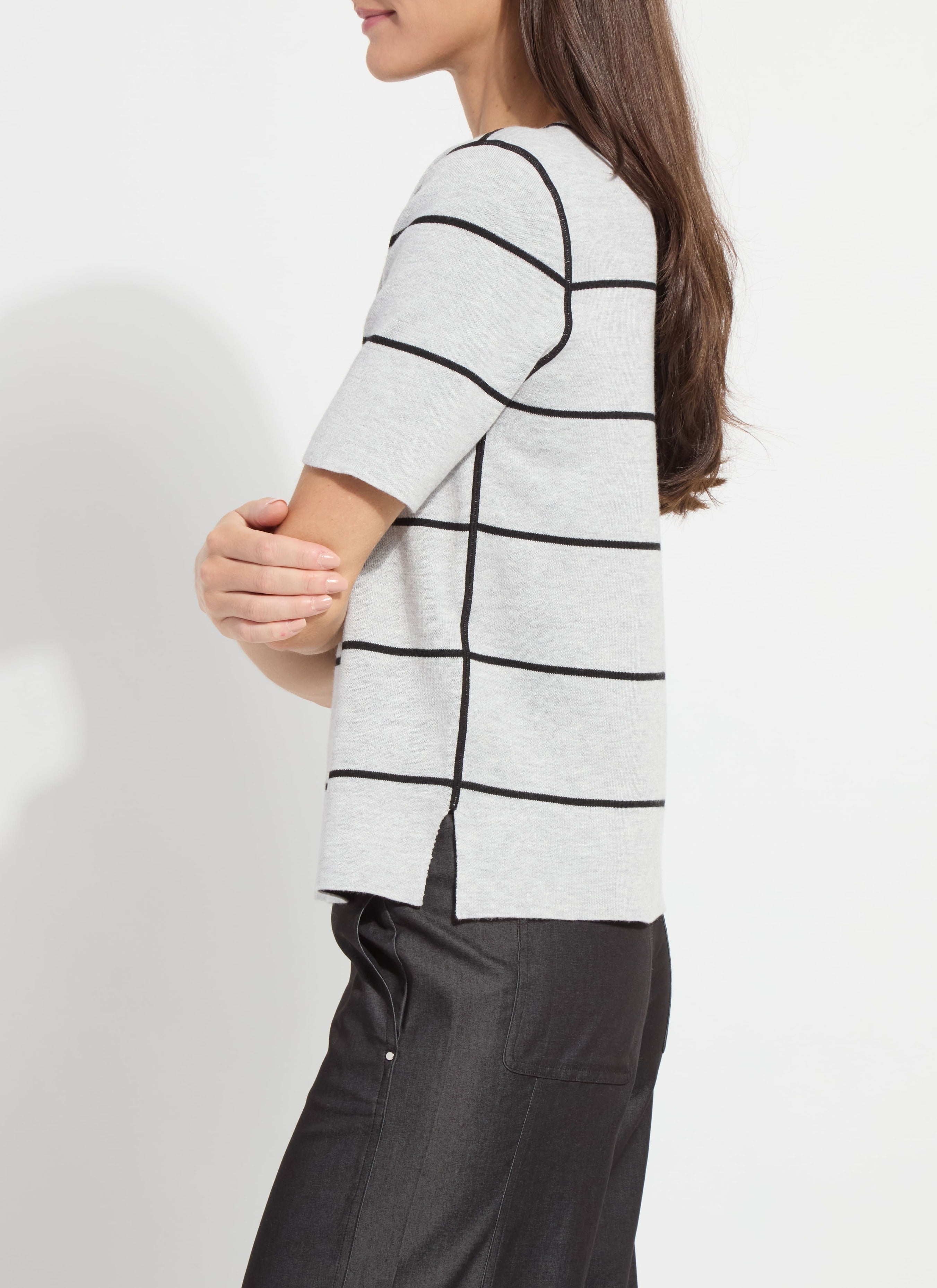 Lysse Odessa reversible striped knit tee, alternate view