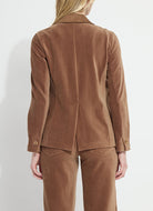 Lysse Tilda St Baby Cord Blazer in Antique Toffee, back view