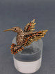 Mio Queena Rhinestone Hummingbird Brooch, sparkling rhinestone bird pin, view 3