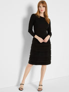 NIC+ZOE All The Trimmings Twirl Dress in Black Onyx, front view