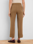 NIC+ZOE Clarendon Sleek Stretch Cuffed Ankle Pant in Oak, back view