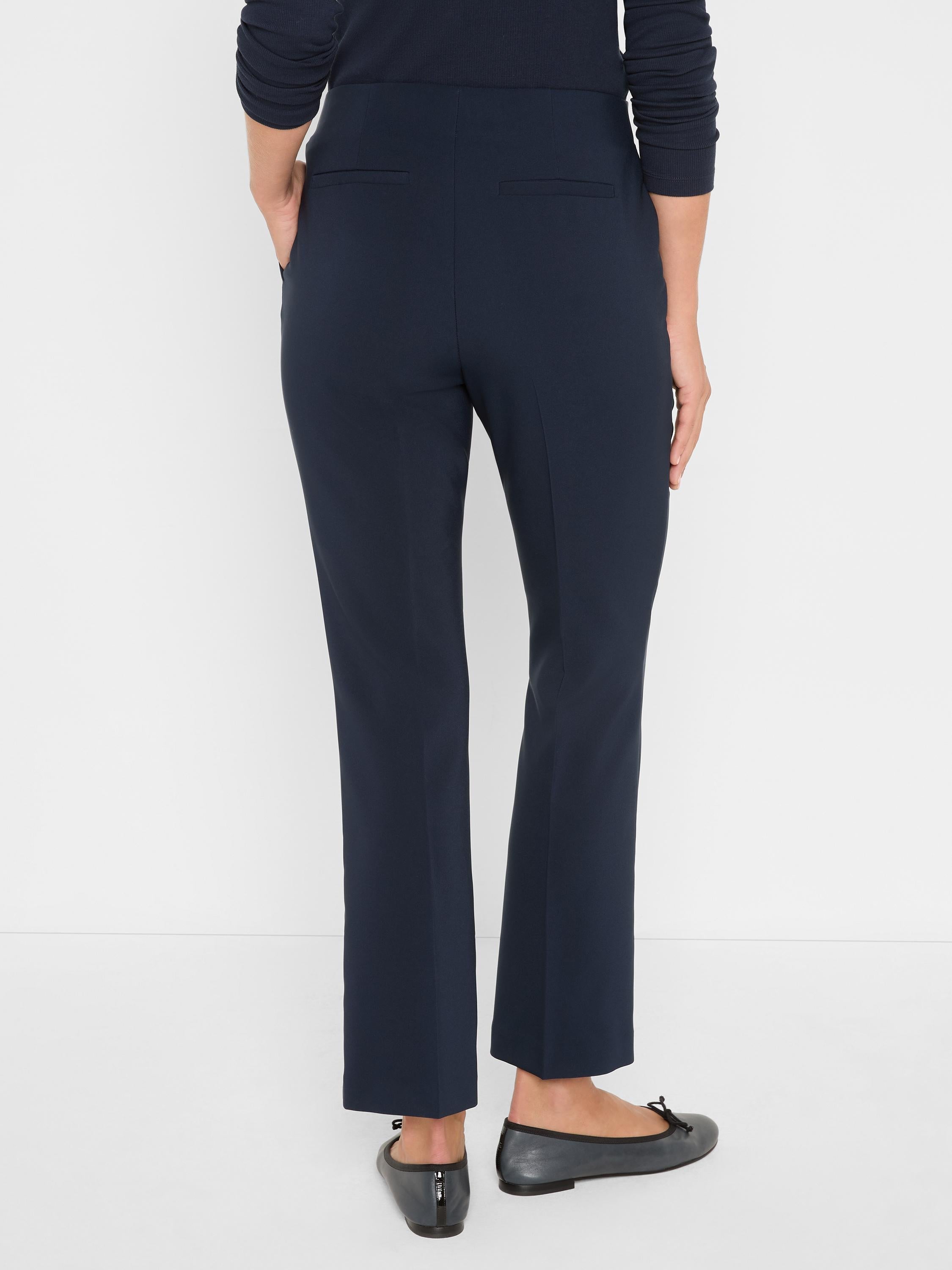 NIC+ZOE Plaza Demi Boot Sleek Stretch Pant in Dark Indigo, back view