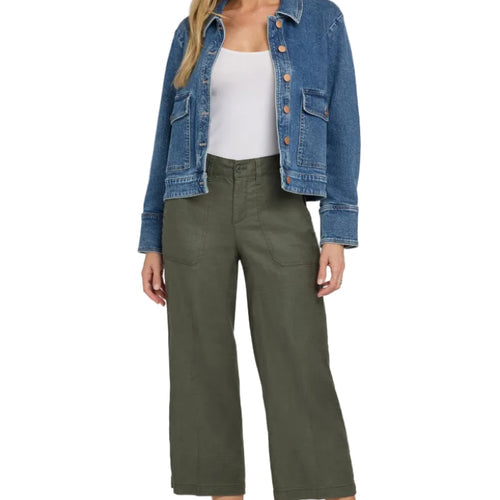 NYDJ Wide Leg Crop Cargo Pant in Green – Ella Where She Shops